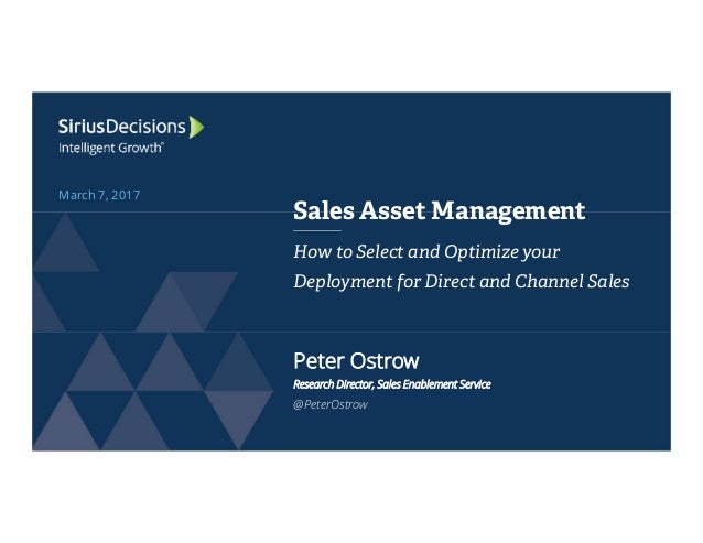 Sales Enablement Webinar On Sales Asset Management Deployment For Dir…