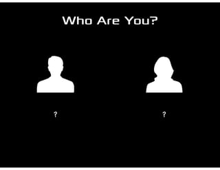 Who Are You?
? ?
 