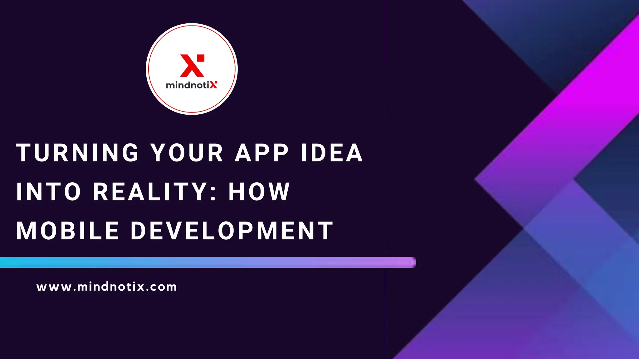 TURNING YOUR APP IDEA
INTO REALITY: HOW
MOBILE DEVELOPMENT
www.mindnotix.com