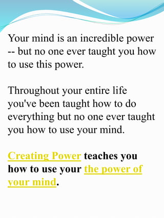 Mind power | PPTX