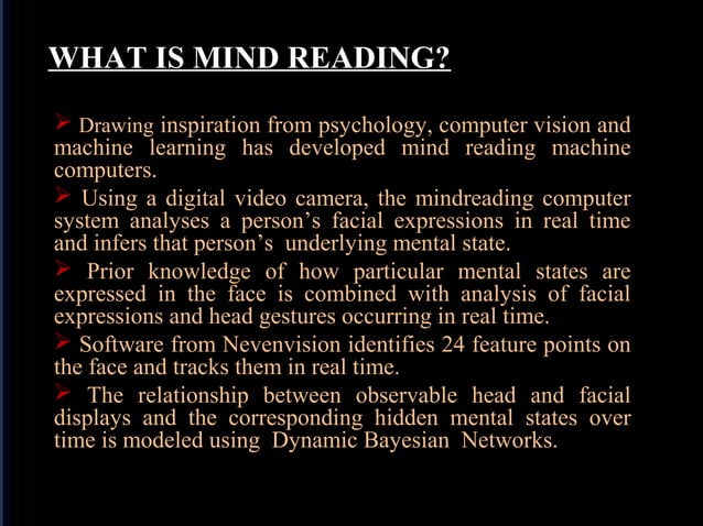 Mind reading computer | PPT