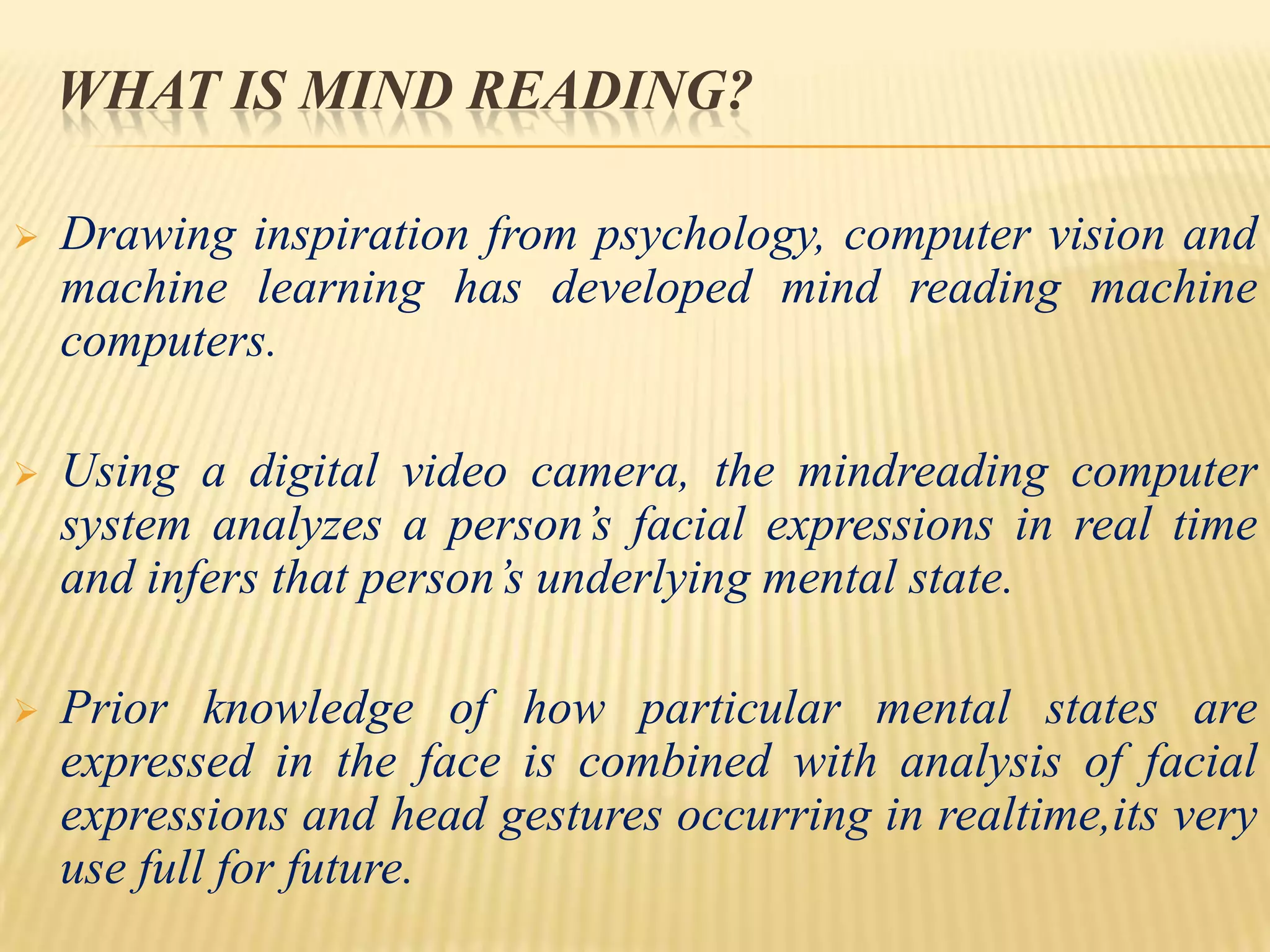 Mind reading computer | PPTX