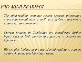Mind reading computer | PPTX
