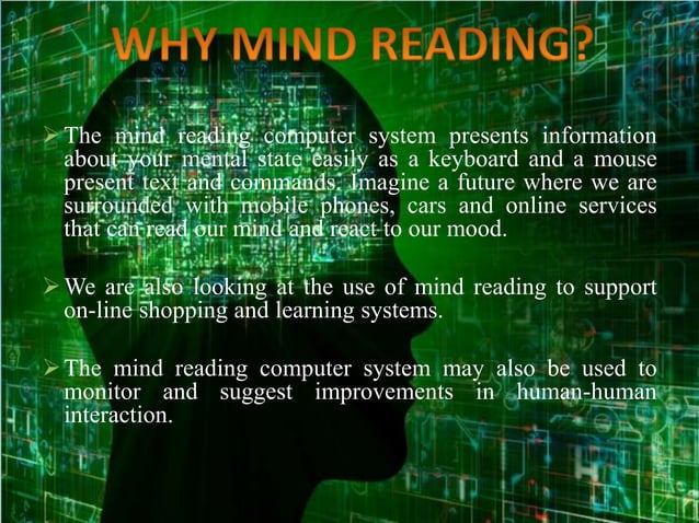 Mind Reading Computer | PPTX | Brain and Nervous System Disorders ...