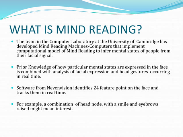 Mind reading computer | PPT