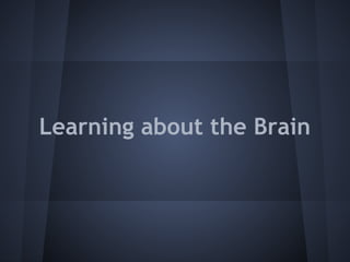 Learning about the Brain
 