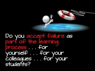 Do you persist in doing
what you know is good
for you and your
students even when it
gets difficult?
 