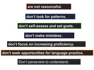Language Mindset Growth Mindset in Language Learning #wlclassroom | PPTX