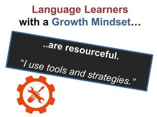Language Mindset Growth Mindset in Language Learning #wlclassroom | PPTX
