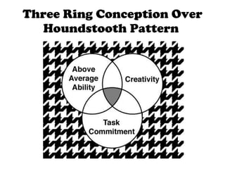 Three Ring Conception Over Houndstooth Pattern  