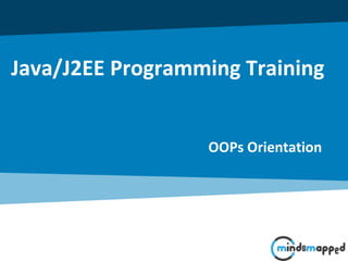 Java/J2EE Programming Training
OOPs Orientation
 