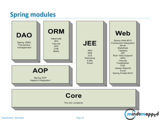 Page 10Classification: Restricted
Spring modules
 