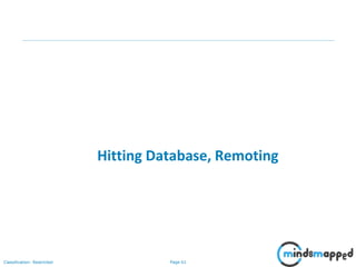 Page 61Classification: Restricted
Hitting Database, Remoting
 