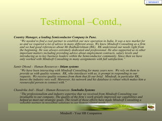 Mindsoft - IT & Semiconductor Recruitment Company - India | PPT