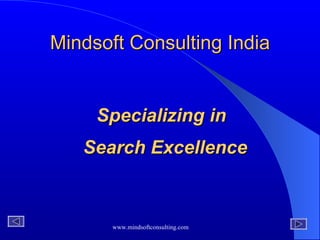 Mindsoft Consulting India Specializing in Search Excellence 