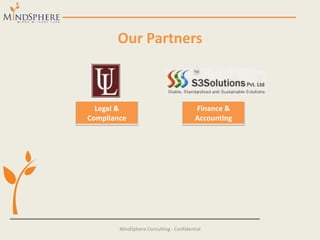 Our Partners
MindSphere Consulting - Confidential
Legal &
Compliance
Finance &
Accounting
 