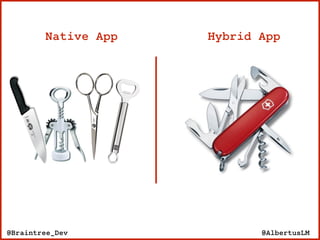 @AlbertusLM@Braintree_Dev
Native App Hybrid App
 