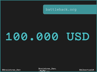 battlehack.org
100.000 USD
@AlbertusLM@Braintree_Dev
 