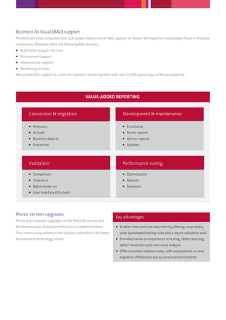 Mindtree's Murex service offerings. | PDF