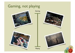 Gaming, not playing	

                  Gaming	





                  Playing	

                               13	
  
 