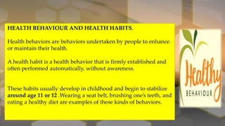 RELEVANCE OF HEALTH PSYCHOLOGY | PPTX