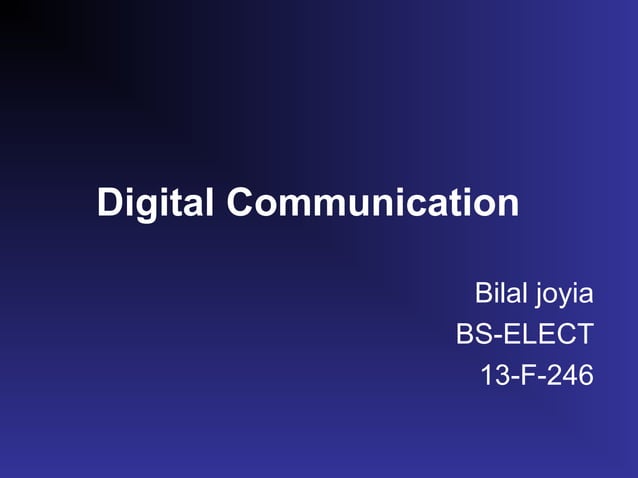 Digital Communication ppt | PPT