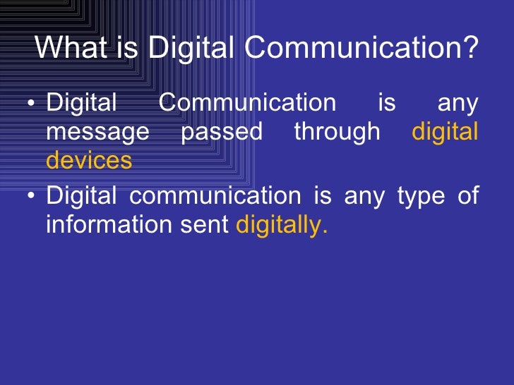 digital communication
