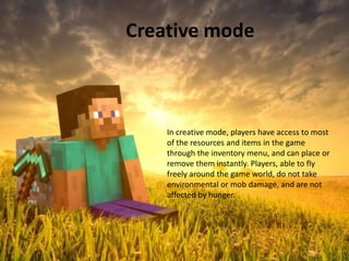 Minecraft Modes Explained Minecraft | PPTX