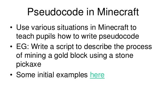 Minecraft and Computing