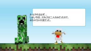 もっとやれるはず、、
しかし今回、スタッフは二人のみだったので、
めちゃくちゃ大変だった。
 