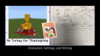 Characters, Settings, and Writing
 