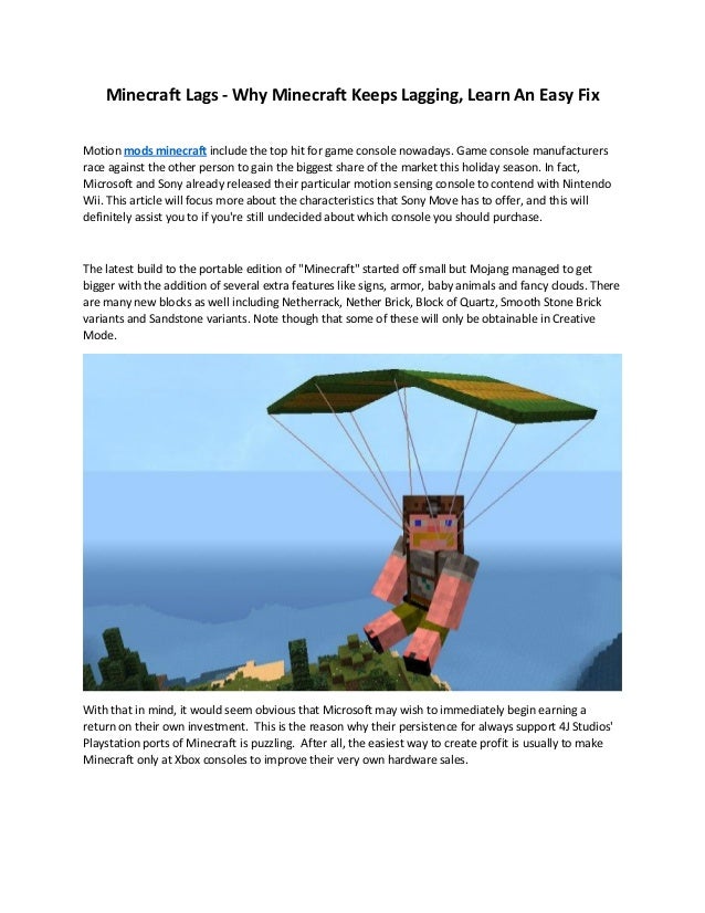 Minecraft lags why minecraft keeps lagging, learn an easy fix
