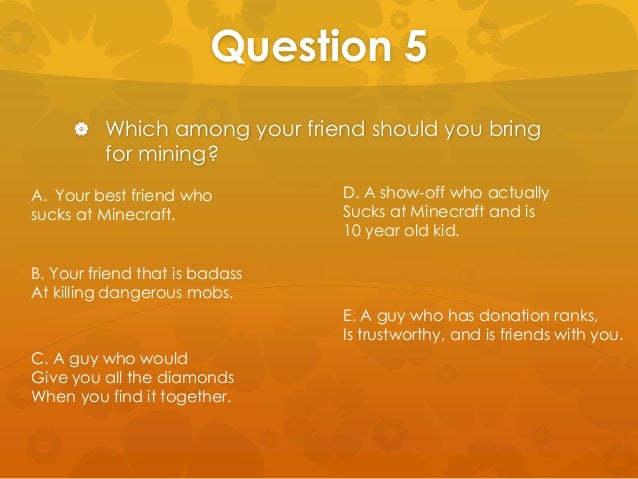 What type of questions are on the Minecraft quiz?