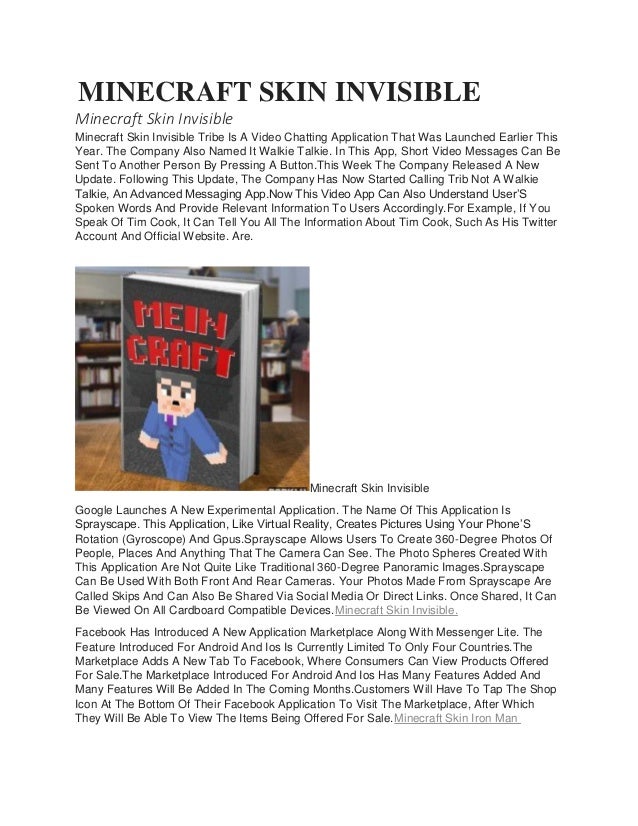Minecraft Skin Invisible
