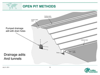www.preene.com
OPEN PIT METHODS
Wellpoint system
to stabilise
granular soils
First stage wellpoints
Second stage wellpoints
 