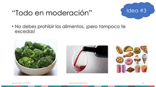 November 15, 2025 Tokuhama-Espinosa 52
“Todo en moderación”
• No debes prohibir los alimentos, ¡pero tampoco te
excedas!
Idea #3
 