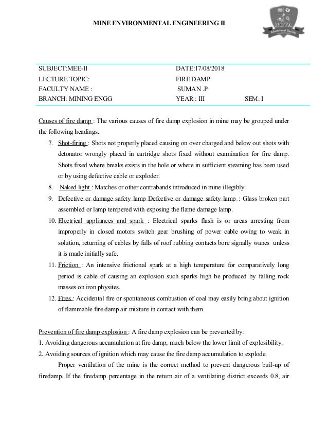 Mine Environmental Eng Ii