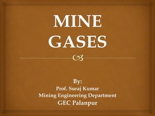 By:
Prof. Suraj Kumar
Mining Engineering Department
GEC Palanpur
 