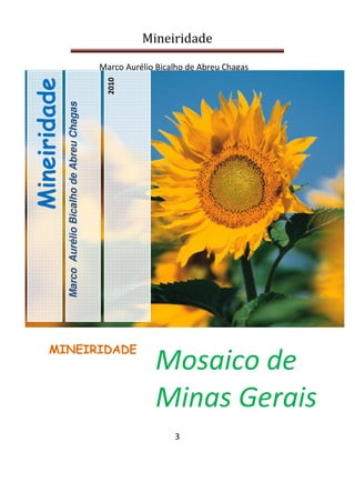 Mineiridade
Marco Aurélio Bicalho de Abreu Chagas
3
MarcoAurélioBicalhodeAbreuChagas
2010
Mineiridade
Mosaico de
Minas Gerais
MINEIRIDADE
 