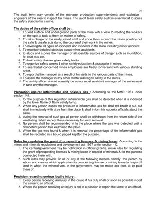 Mining Administration.pdf MINE MANAGEMENT LEGISLATION-II_short notes.pdf