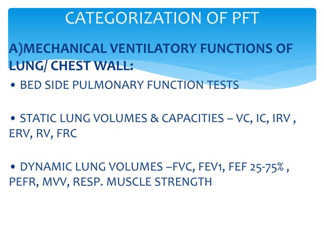 pulmonary function test | PPT