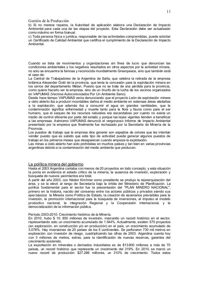 Minería a cielo abierto( MONOGRAFIA)argentina
