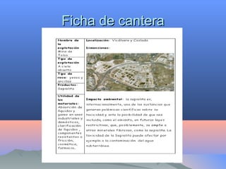 Ficha de canteraFicha de cantera
 
