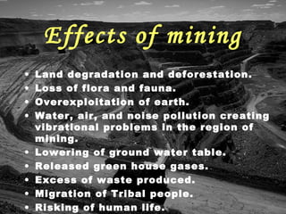 Problems With Mining Land Resources and Mineral resources | PPT