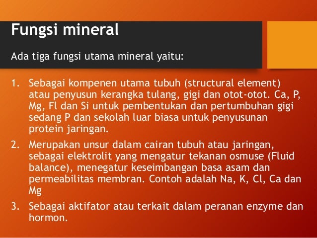Materi Biokimia Mineral Makro