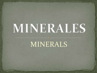 MINERALS
 