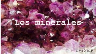 Los minerales
Silvia D. A. 3º
 