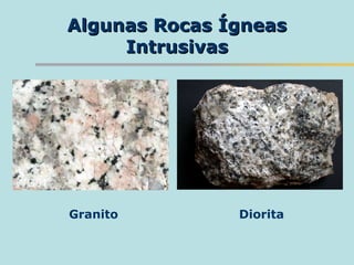 Algunas Rocas Ígneas Intrusivas Granito Diorita 