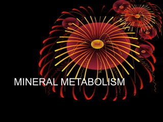 MINERAL METABOLISM
Mr.Tapeshwar Yadav
(Lecturer)
B.M.L.T, D.N.H.E
M.Sc. Medical Biochemistry
 
