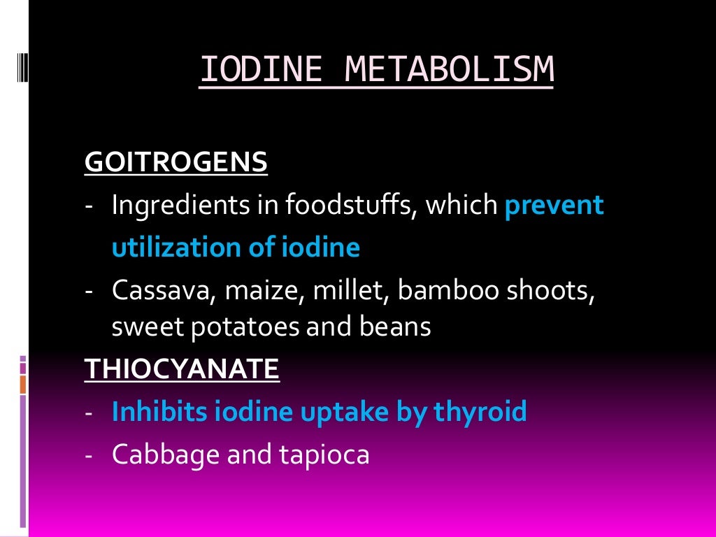 Mineral metabolism (iodine & zinc) Biochemistry